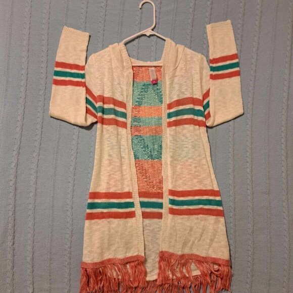 No Boundaries Open Front Long Sleeve Cardigan Women's Size M(7-9)‎ Multicolor - Picture 3 of 9